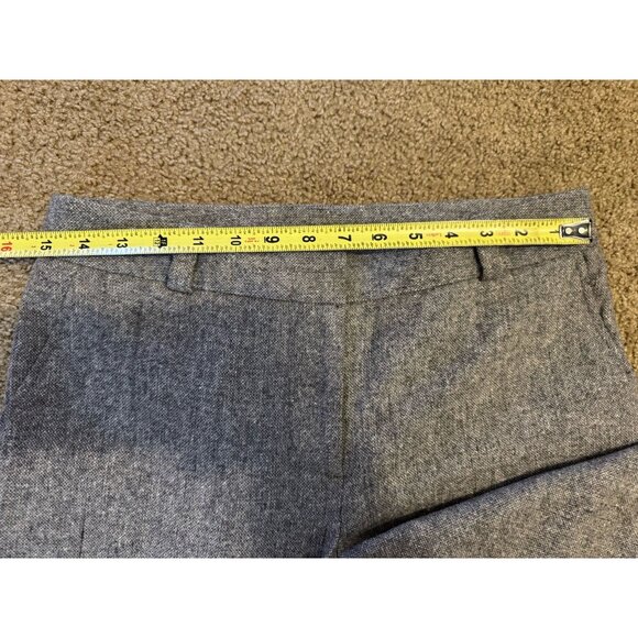 JCREW Gray Wool Wide Leg Cuffed Trouser Pants Career Professional 10P 30x28 - Picture 4 of 6